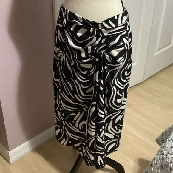 Nine West Black and White Midi Skirt - Picture 1 of 2
